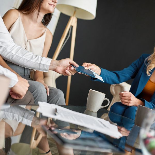 A calm consultation across a table